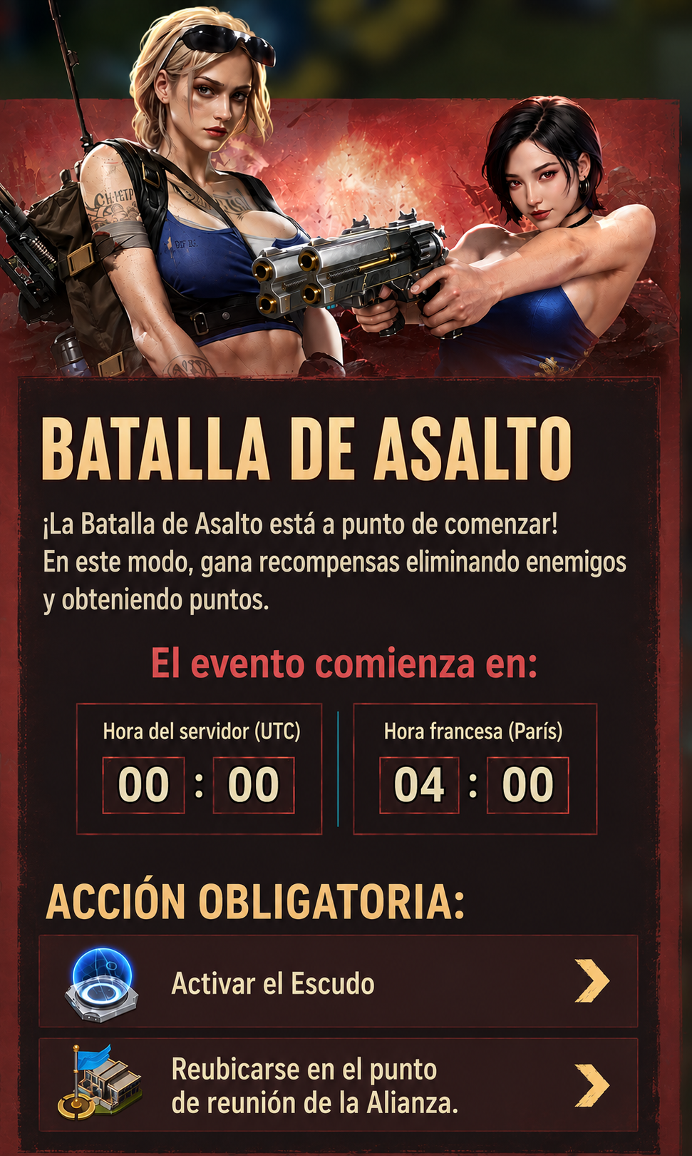 Alerta de batalla entre servidores